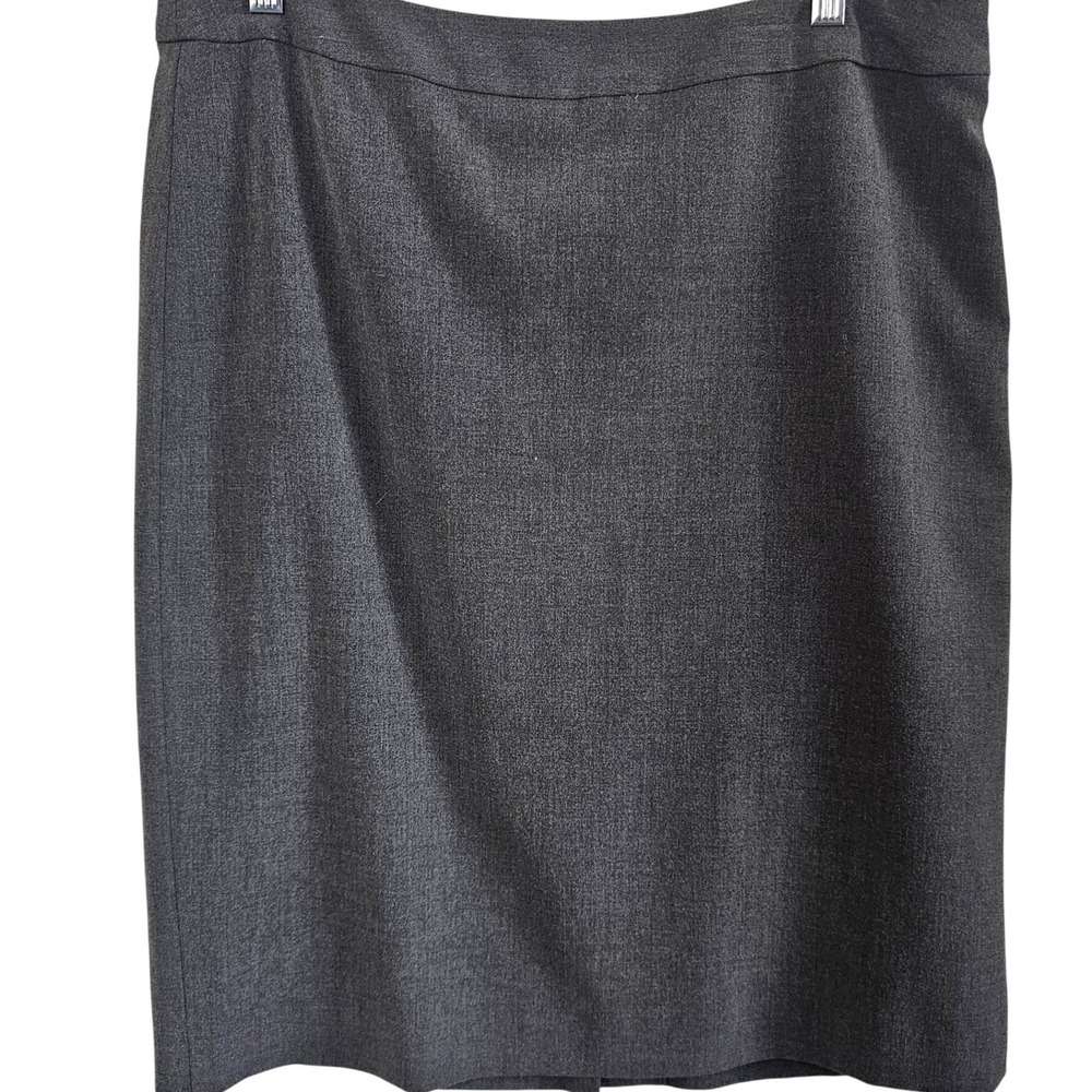Jones & Co Stretch Gray Pencil Skirt Size 12 Charcoal‎ Workwear Business Casual